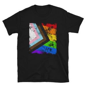 Progress Pride Flag - Distressed LGBT+ T-Shirt