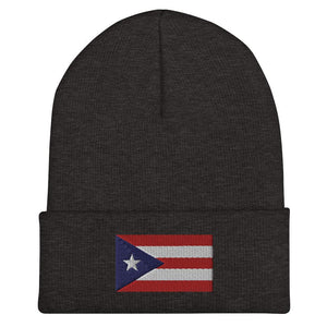 Puerto Rico Flag Beanie - Embroidered Winter Hat