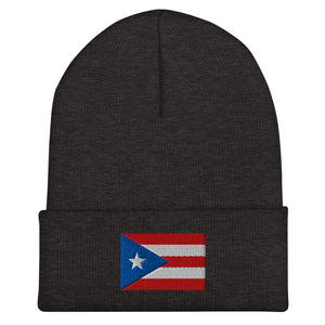 Puerto Rico Flag Beanie - Embroidered Winter Hat