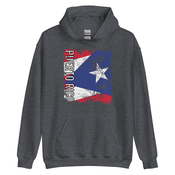 Puerto Rico Flag - Distressed Flag Hoodie