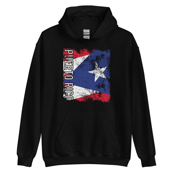 Puerto Rico Flag - Distressed Flag Hoodie