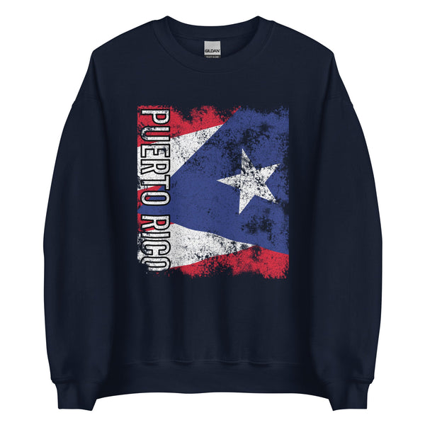 Puerto Rico Flag - Distressed Flag Sweatshirt