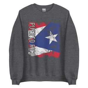 Puerto Rico Flag - Distressed Flag Sweatshirt