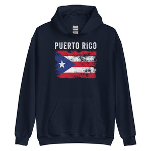 Puerto Rico Flag Distressed Hoodie