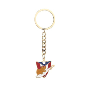 Puerto Rico Flag Map Keychain Collection