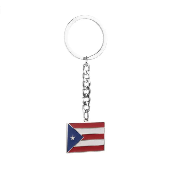 Puerto Rico Flag Map Keychain Collection