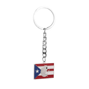 Puerto Rico Flag Map Keychain Collection