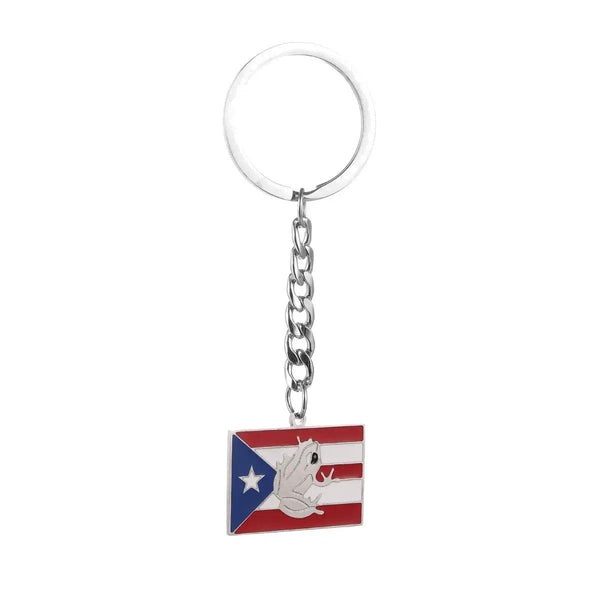Puerto Rico Flag Map Keychain Collection