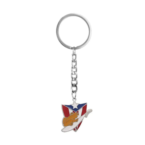 Puerto Rico Flag Map Keychain Collection