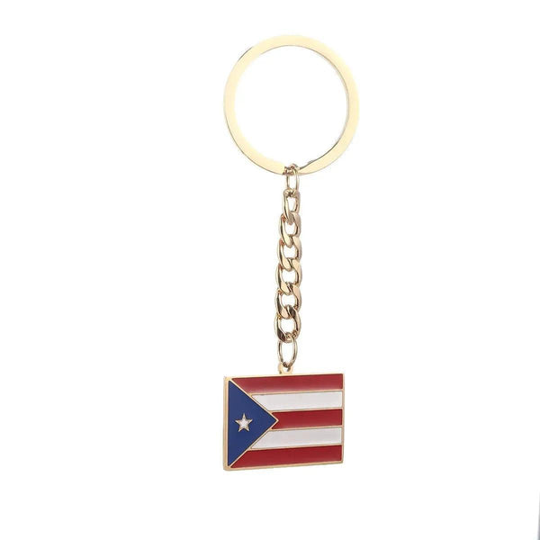 Puerto Rico Flag Map Keychain Collection