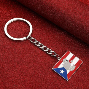 Puerto Rico Flag Map Keychain Collection