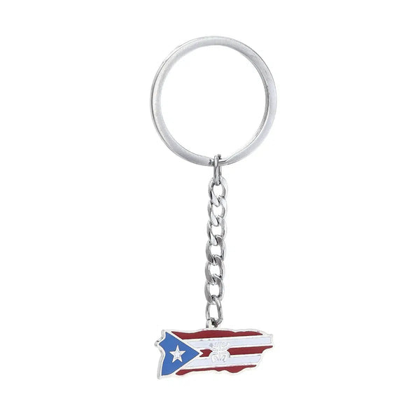 Puerto Rico Flag Map Keychain Collection