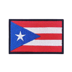 Puerto Rico Flag Patch - Iron On/Hook & Loop Patch