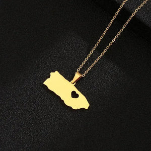 Puerto Rico Map Necklace