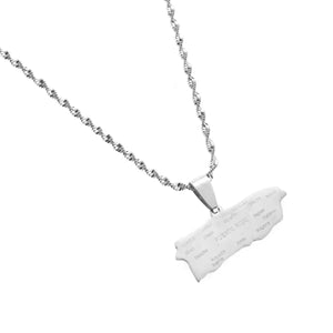 Puerto Rico Map Necklace