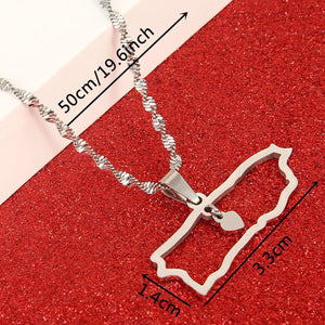 Puerto Rico Map Necklace