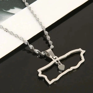 Puerto Rico Map Necklace