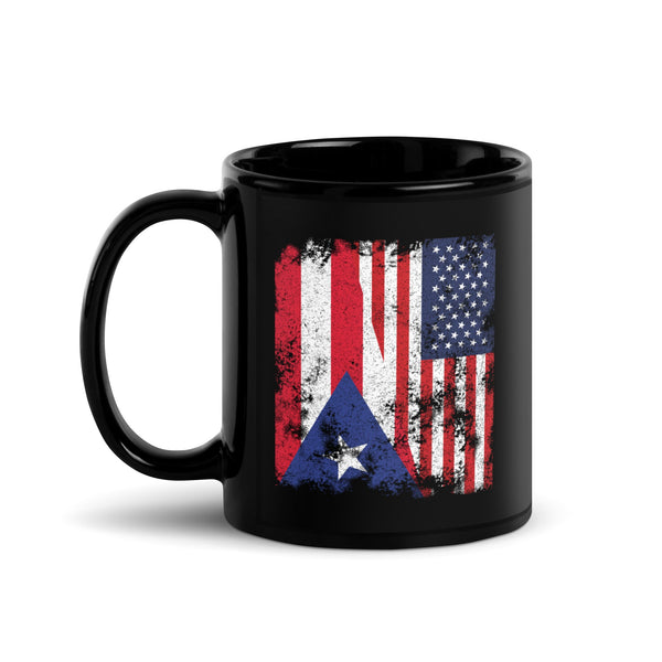 Puerto Rico USA Flag - Half American Mug