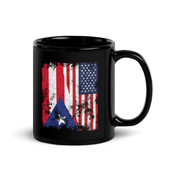 Puerto Rico USA Flag - Half American Mug