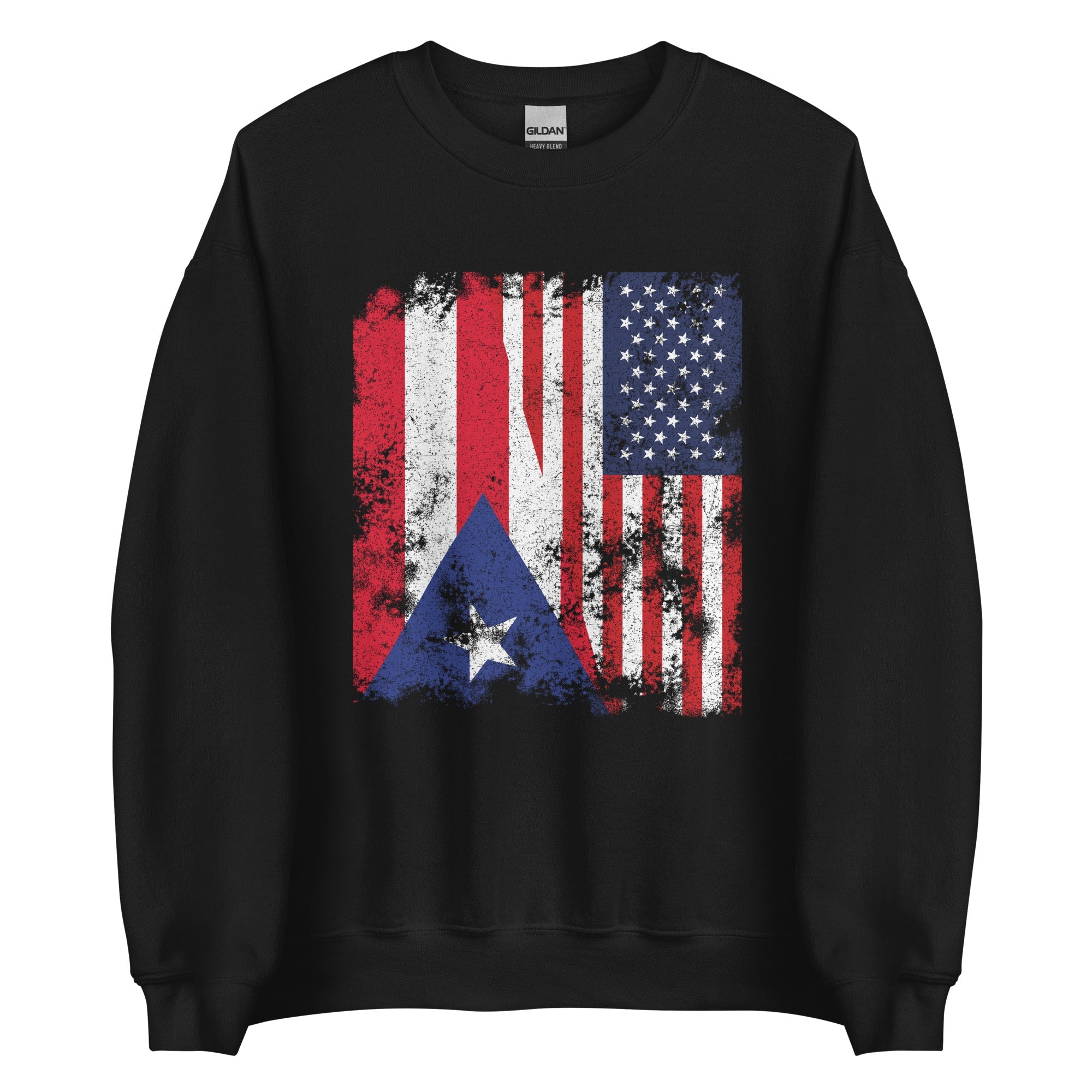 Puerto Rico USA Flag - Half American Sweatshirt