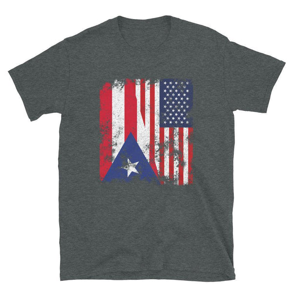 Puerto Rico USA Flag - Half American T-Shirt