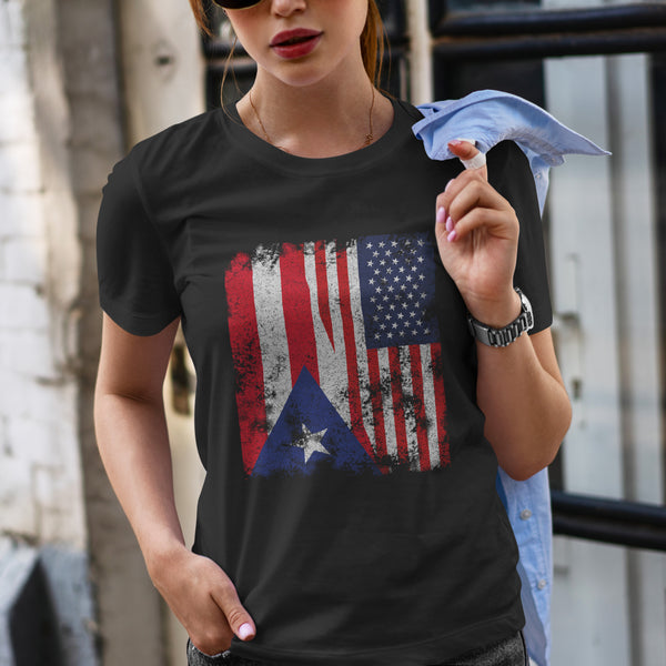 Puerto Rico USA Flag - Half American T-Shirt