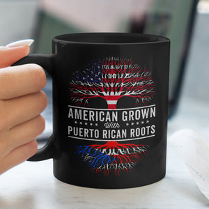 American Grown Puerto Rican Roots Flag Krus