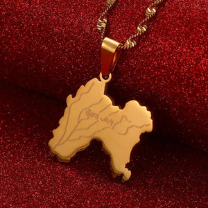 Punjab Flag Map Necklace