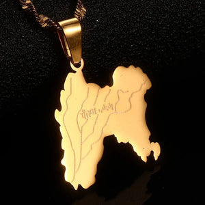 Punjab Flag Map Necklace