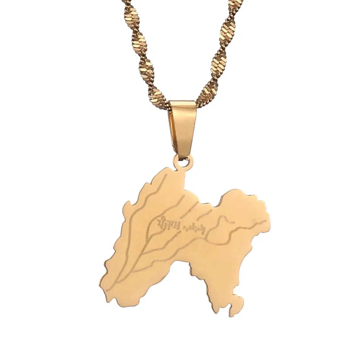 Punjab Flag Map Necklace