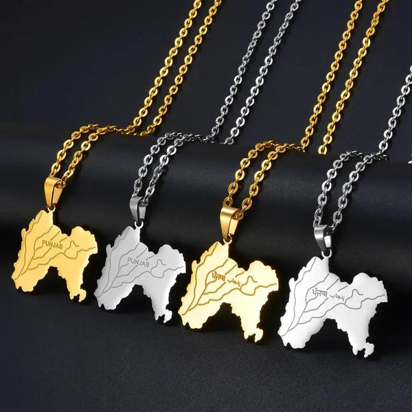 Punjab Map Necklace