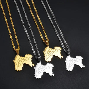 Punjab Map Necklace