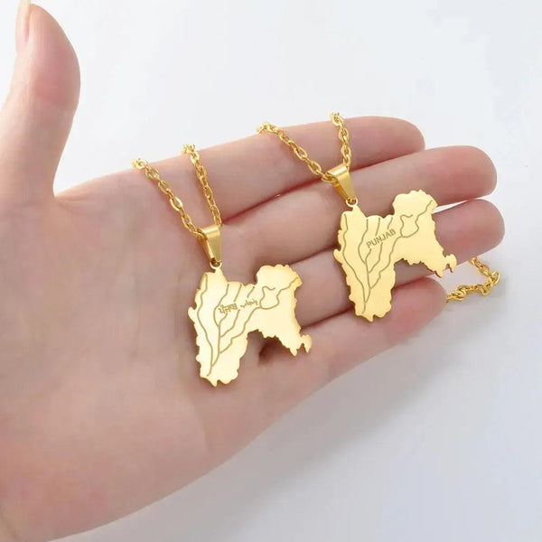 Punjab Map Necklace