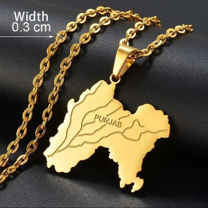 Punjab Map Necklace