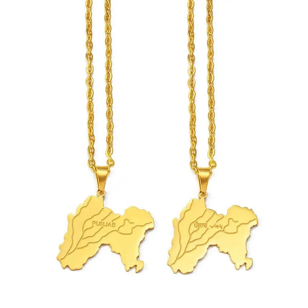Punjab Map Necklace
