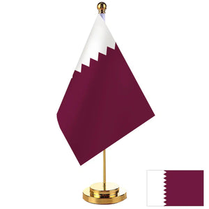 Qatar Desk Flag - Small Office Table Flag