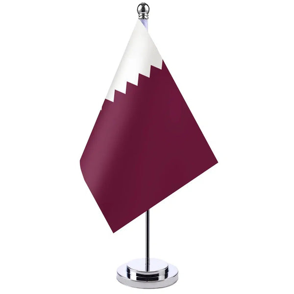 Qatar Desk Flag - Small Office Table Flag