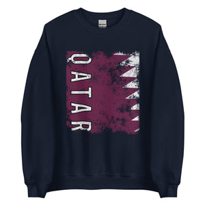 Qatar Flag - Distressed Flag Sweatshirt