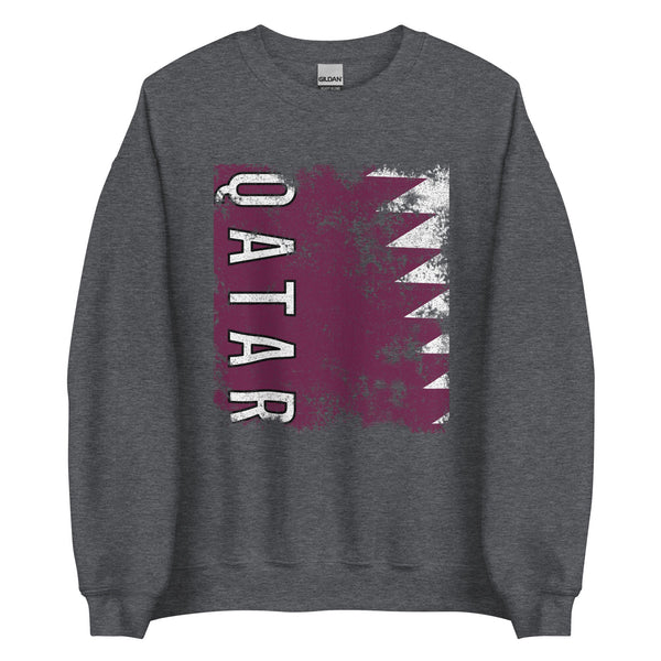 Qatar Flag - Distressed Flag Sweatshirt