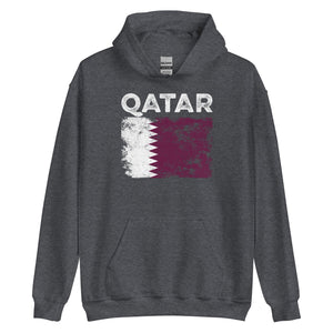 Qatar Flag Distressed - Qatari Flag Hoodie