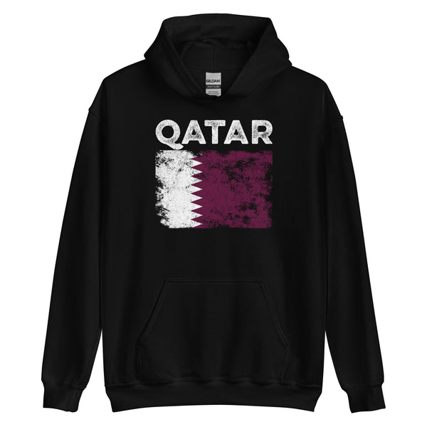 Qatar Flag Distressed - Qatari Flag Hoodie