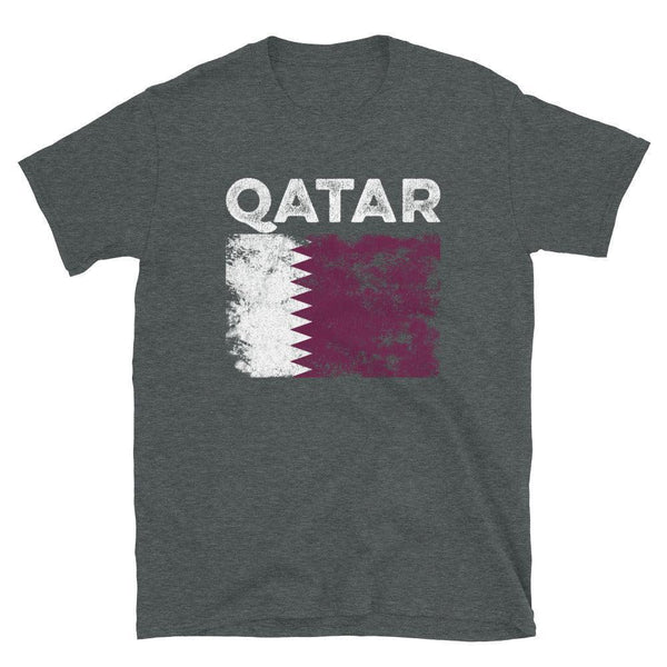 Qatar Flag Distressed - Qatari Flag T-Shirt