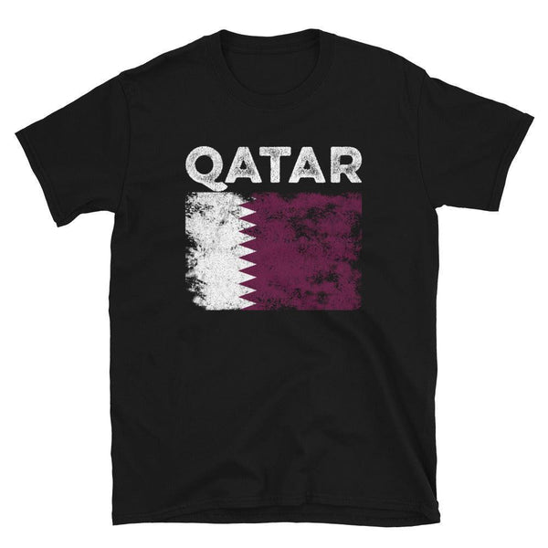 Qatar Flag Distressed - Qatari Flag T-Shirt