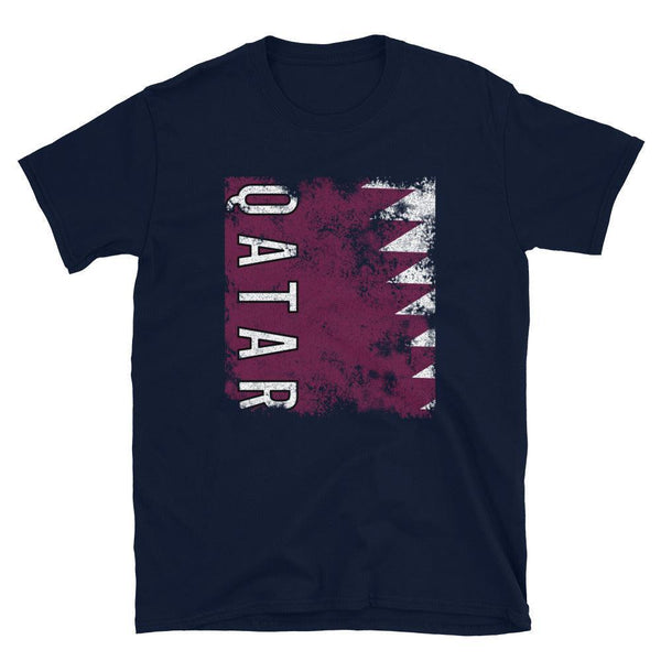 Qatar Flag Distressed T-Shirt