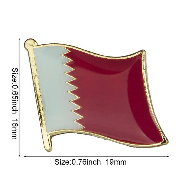 Qatar Flag Lapel Pin - Enamel Pin Flag