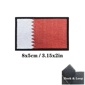 Qatar Flag Patch - Iron On/Hook & Loop Patch