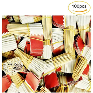 Qatar Flag Toothpicks - Cupcake Toppers (100Pcs)