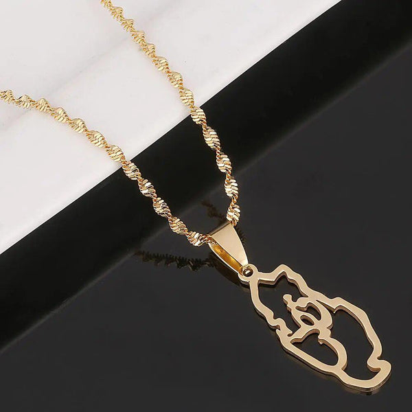 Qatar Map Necklace