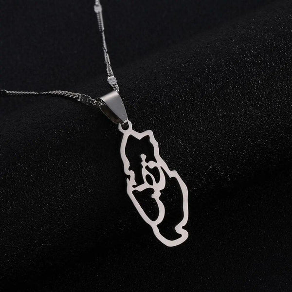 Qatar Map Necklace