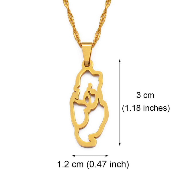 Qatar Map Necklace